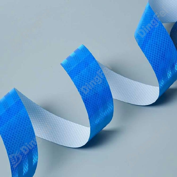 High Visibility Dot Blue Sticker Retro Reflective Tape Prismatic